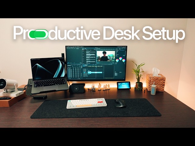 My *productive* college desk setup for studying + recruiting