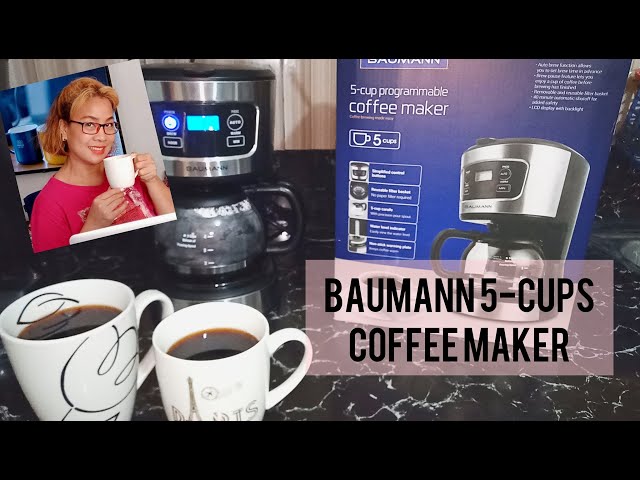 BAUMANN 5-CUPS PROGRAMMABLE COFFEE MAKER | #PRIZE | PORTABLE COFFEE MAKER