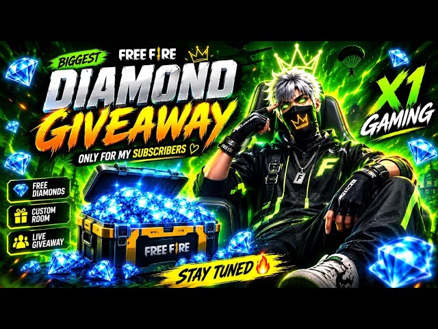 🔴 Day 488 /500 🔥💎  DAILY GIVEAWAY LIVE 🤑 | FF Live Redeem Code Or Daimonds FF live | Road to 300K 🚀