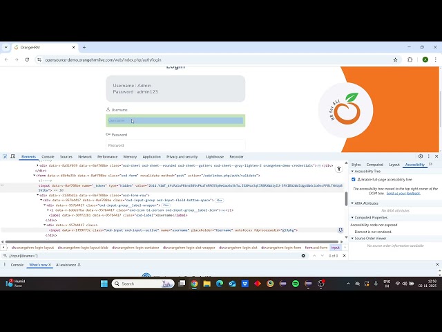 How To Automate Login Page Of OrangeHRM By Using Selenium WebDriver In English | Automation Testing