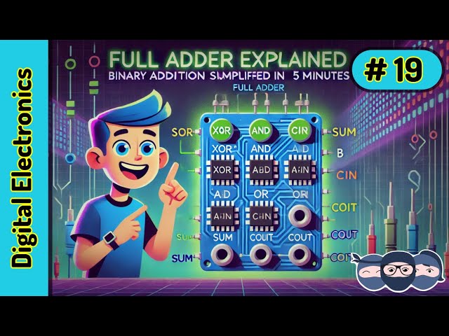 Full Adder Explained: Binary Addition Simplified in Under 5 Minutes | Digital Electronics Ep 19
