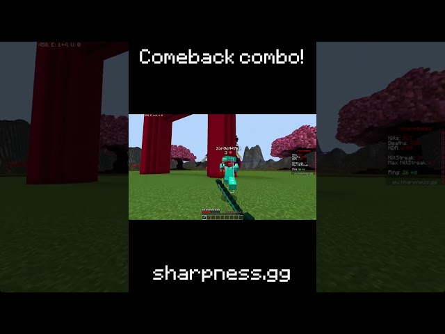 #edit comeback combo... #shorts #minecraft  #sharpness