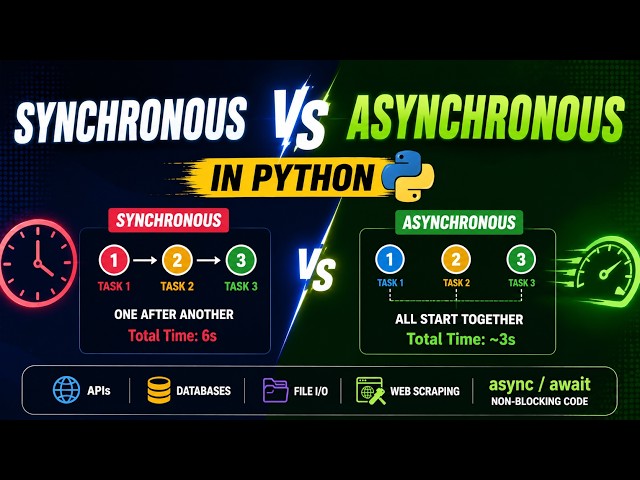 Python Asyncio Explained | Synchronous vs Asynchronous Programming in Python 🚀
