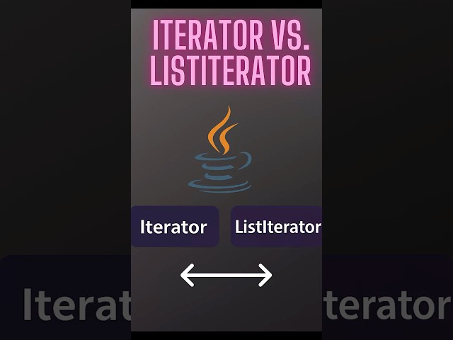 Iterator vs ListIterator in Java 🔁|Explained in 60 Seconds |#yt #coding #youtubeshortfeed #ytshorts