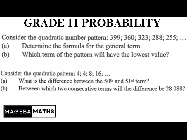 Grade 11 | Maximum & Minimum | Consecutive Term | Number Pattern