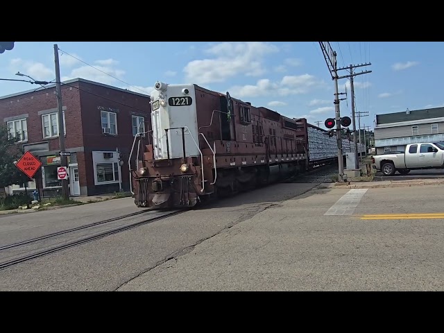 First Load Of Scrap 90lb Rails Aboard This Train From The Former Channing To Wells Railroad Line!
