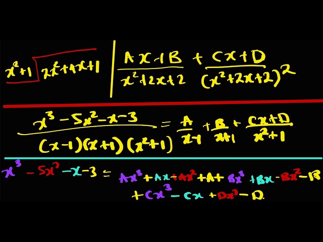 Partial Fractions Full topic