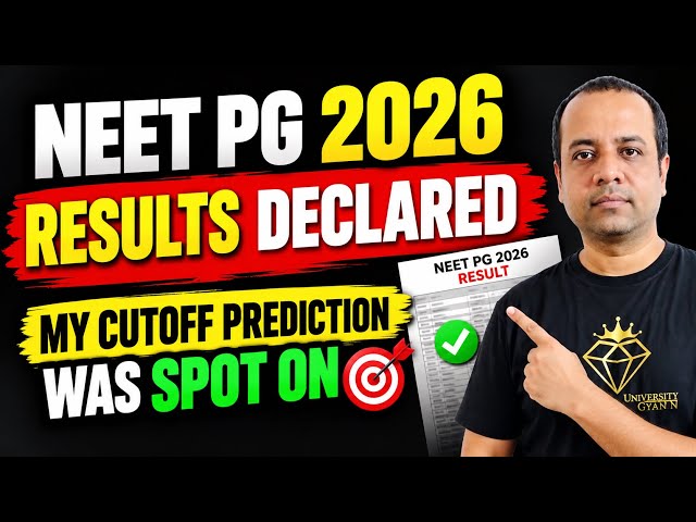 NEET PG Result Declared | NEET PG Counselling 2026 |