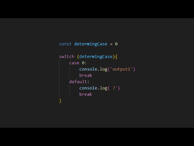 Switch Statements In JS