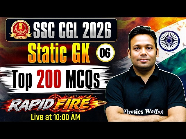 SSC CGL GK GS Class 2026 | SSC CGL GK GS + Static Gk Top 200 Questions - 06 | GK GS by Aditya Sir