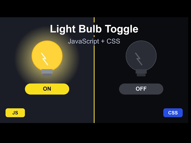 Light Bulb ON/OFF Toggle in JavaScript & CSS (Beginner Tutorial)