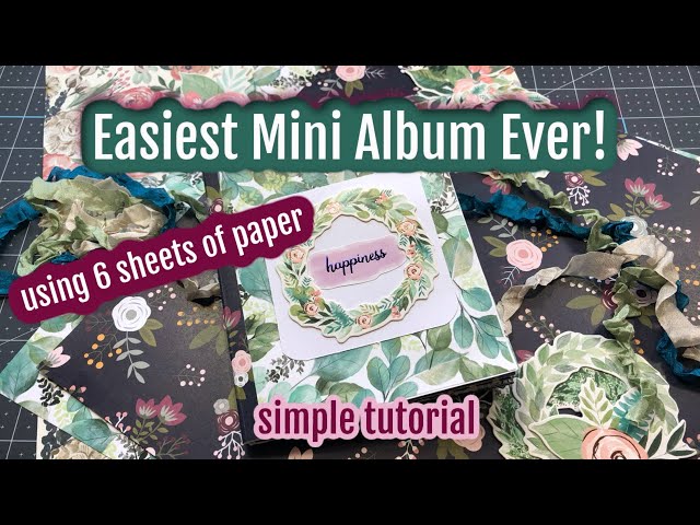 Easiest Mini Album EVER 💜🌿 Using 6 sheets of paper!