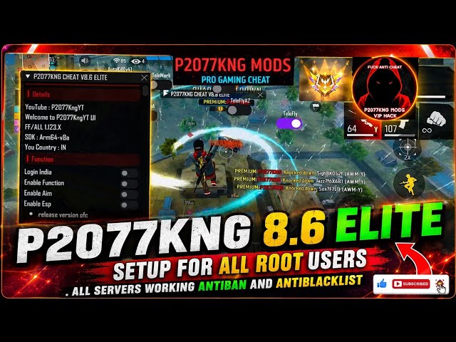 p2077kng mod menu setup all servers || How to setup p20 lib in root device|| p2077kng 8.6 plus lib||