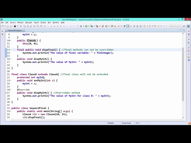 Java Essentials - Final keyword in java