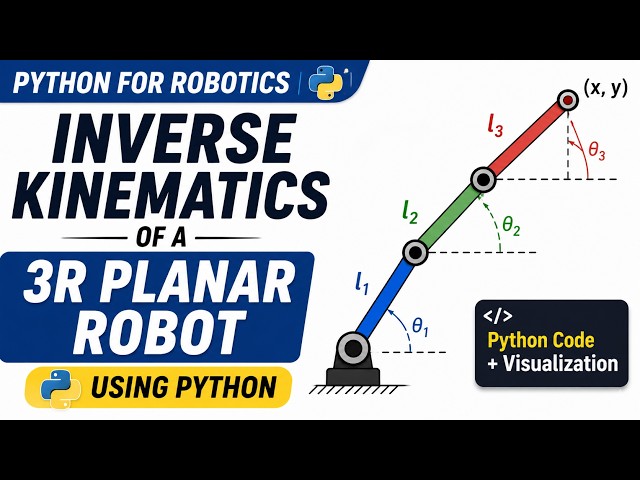 Python Code for Inverse Kinematics of a 3R Robotic Manipulator | Robotics Engineering