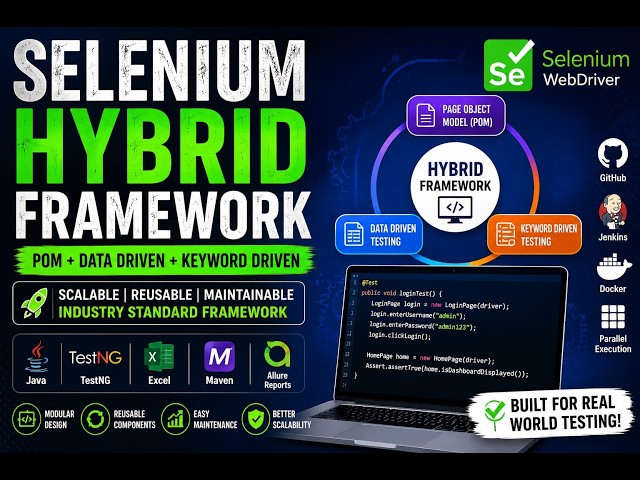 Build Hybrid Selenium Framework with Java + TestNG + Maven | Session 3 | Real Time Project