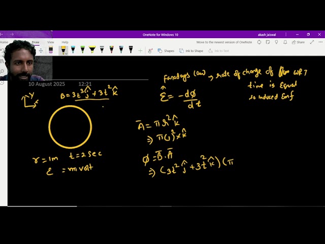 q24 variable magnetic field in vector format inducing voltage in circular loop in x-y plane