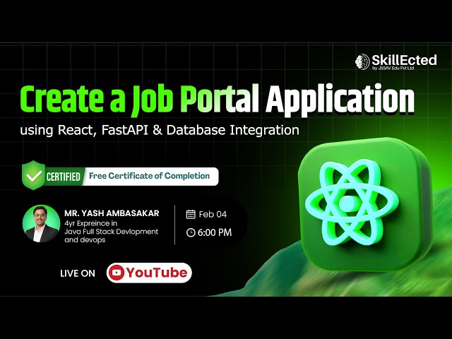 Create a Job Portal Application using React, FastAPI & Database Integration
