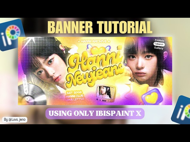 Easy Banner Design Tutorial For Beginners | ibisPaint X