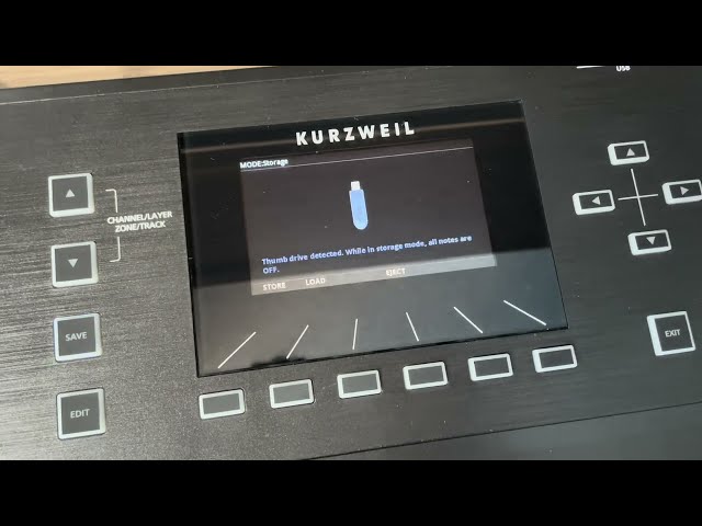 How to install a sample file via USB stick on Kurzweil PC4/PC4-7