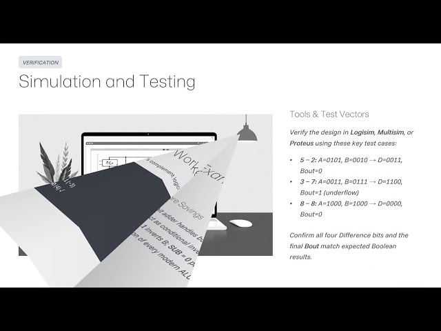 4-BIT BINARY SUBTRACTOR DEMONSTRATION