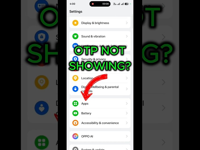 How to Fix OTP Not Showing on Android 📩
