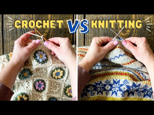 CROCHET VS KNITTING | Which Is BEST for Absolute BEGINNERS? | Differences of Crocheting & Knitting
