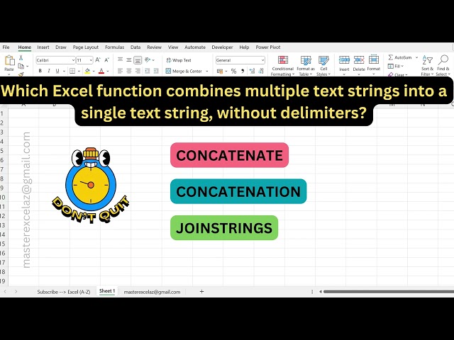 #409 - Excel formula question and answer