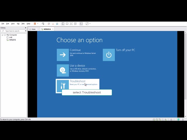 How to recover or reset windows server 2016 password