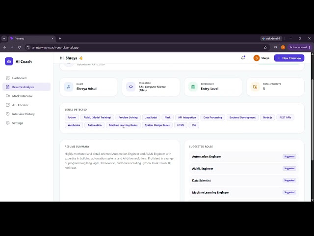 AI Interview Coach Website