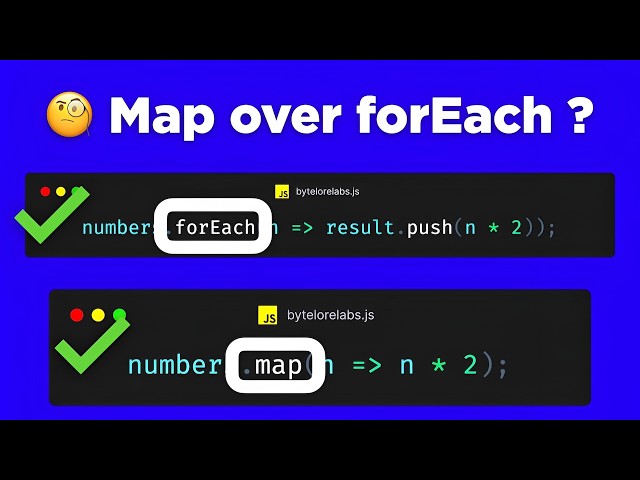 JavaScript map() vs forEach() | Which One Should You Use