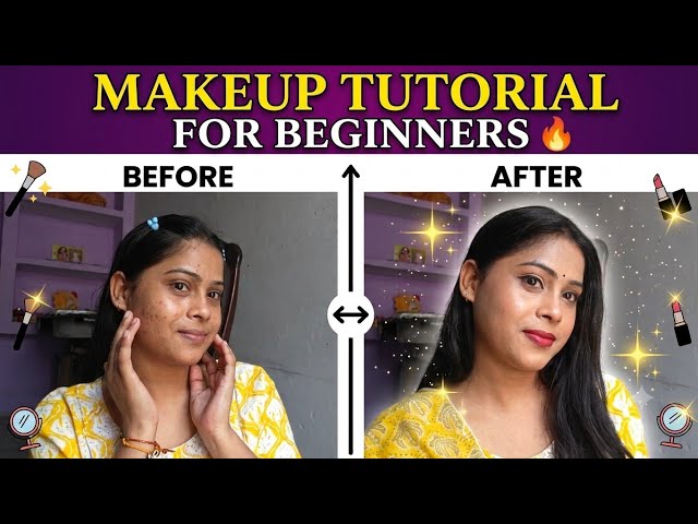 DAY 3/90 💕 EASY & QUICK MAKEUP TUTORIAL FOR BEGINNERS.#makeuptutorial #beginnermakeup