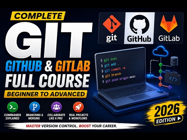 Git, GitHub Full Course for Beginners to Advanced (2026) | Complete Version Control Guide A/O