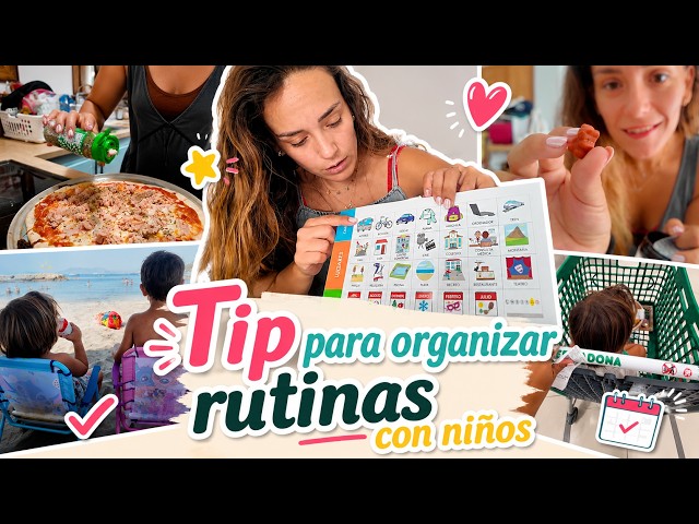 Tips for organizing ROUTINES with kids 💡 First time alone at the beach with the little ones 🏖️ #d...