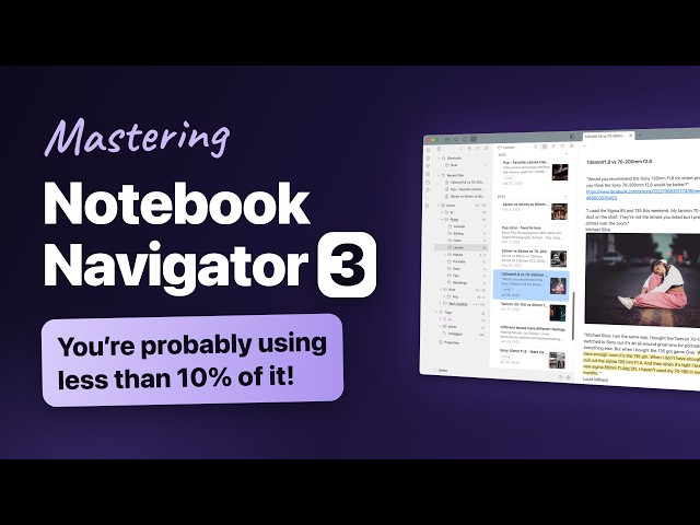 Mastering Notebook Navigator 3 for Obsidian