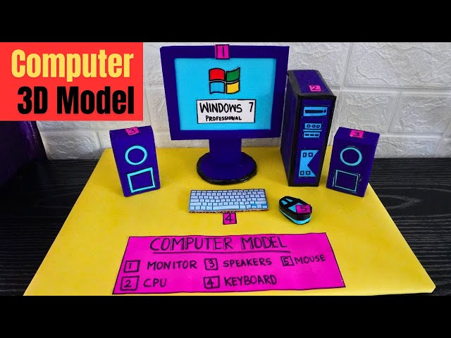 Computer Model Project |How to make computer model |Parts of a computer| Exhibition model for school