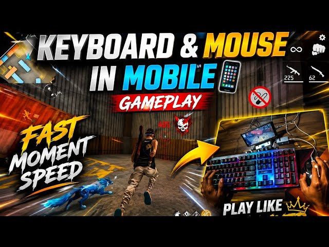 How to play free fire with keyboard⌨ and mouse🖱📱 ⚡😱