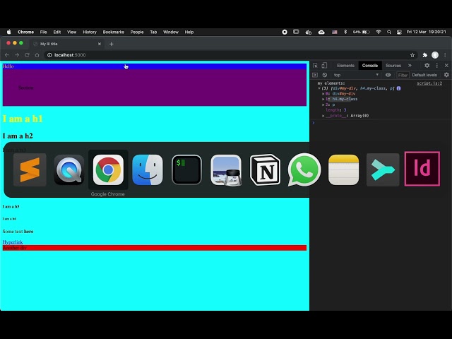 Web - DOM JS - querySelector