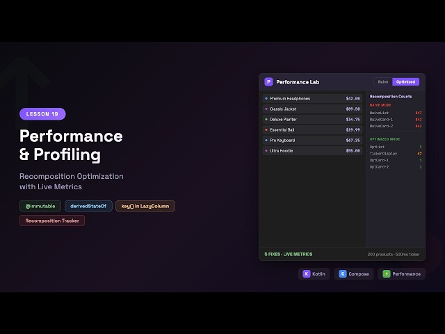 Performance & Profiling: Recomposition Optimization with Live Metrics | Kotlin Desktop #19