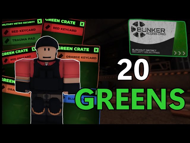 Using 20 GREEN KEYCARDS | Blackout Revival