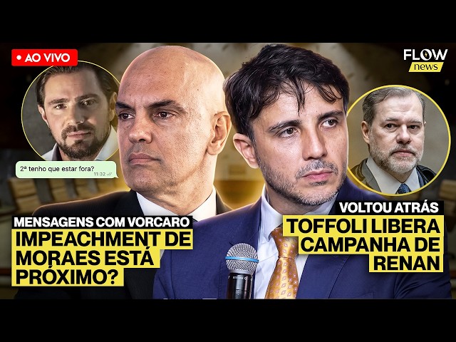 RENAN SE FORTALECE COM RECUO DE TOFFOLI + SIGILO QUEBRADO DE VORCARO E MORAES
