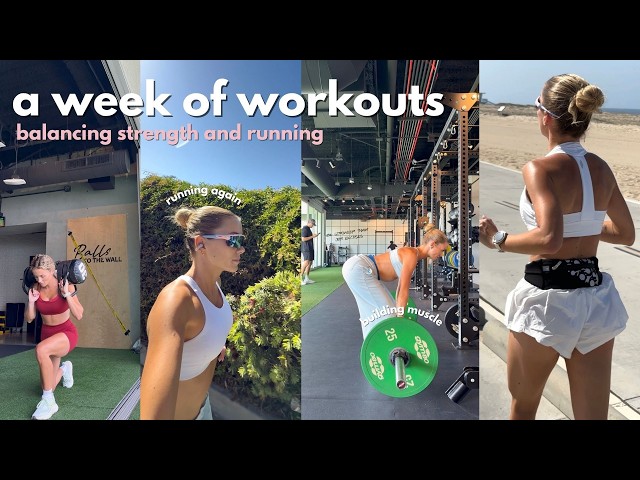 BALANCING STRENGTH AND RUNNING | a whole week of workouts + trying to build strength back