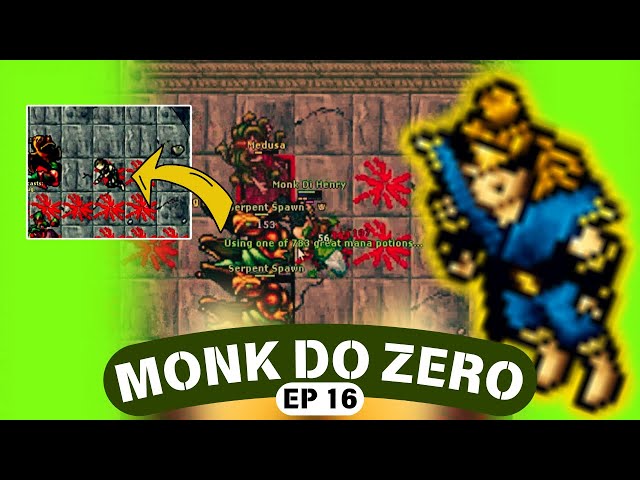 TIBIA - MONK FROM ZERO EP 16: REACHING LEVEL 150 IN ALTERNATIVE HUNTS AND SHOWING WHO'S BOSS IN B...