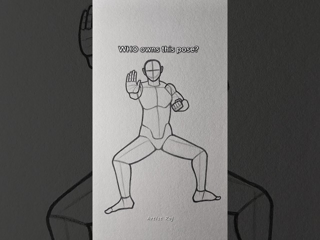 WHO owns this pose? ✏️ part-6 #drawing #tutorial #pose #art #akaza #shorts #anatomy
