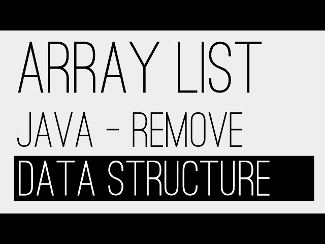 Array list - Java 구현 2 - remove - Data Structure