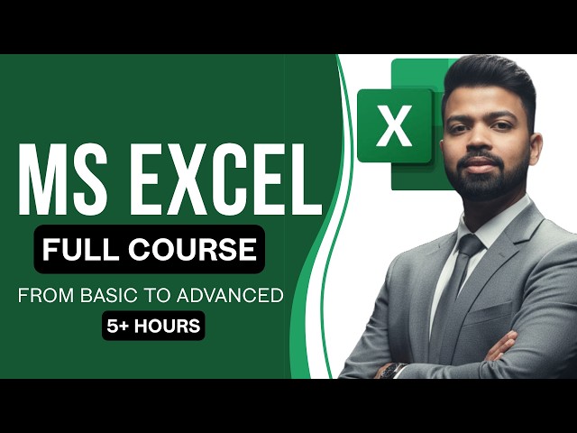 Complete Excel Full Course in Hindi | 5 Hours Masterclass (Zero to Hero)