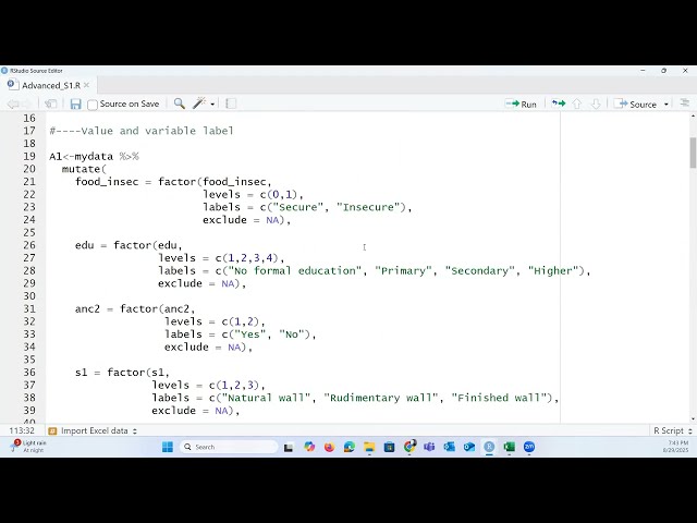 Applying Variable Labels in RStudio with apply labels