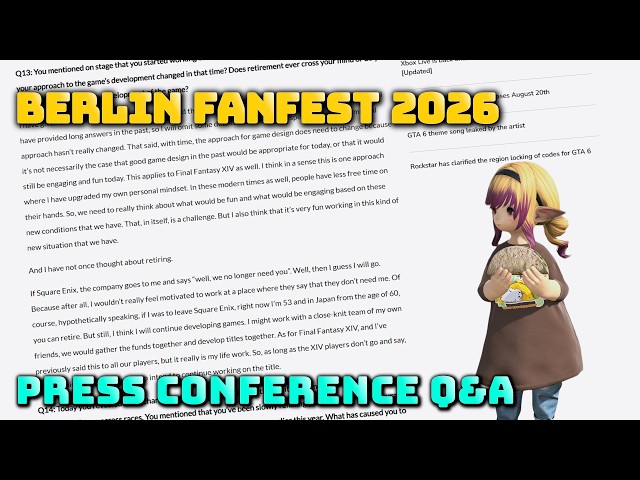 FFXIV: The Berlin Fan Festival Press Conference - Q&A