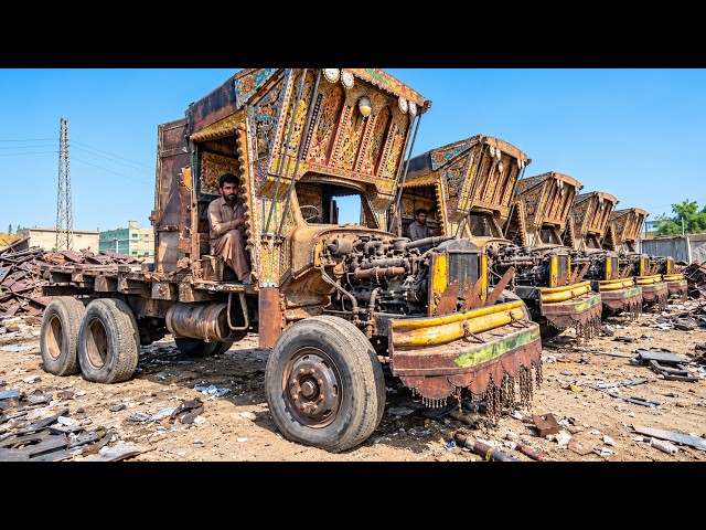 Amazing Pakistani Mechanic Restoring Old Pakistani Trucks In Workshop Part 4    @RandomExpertise-o3o