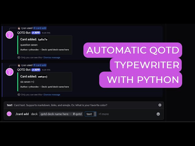 Add Questions to QOTD Bot with Python